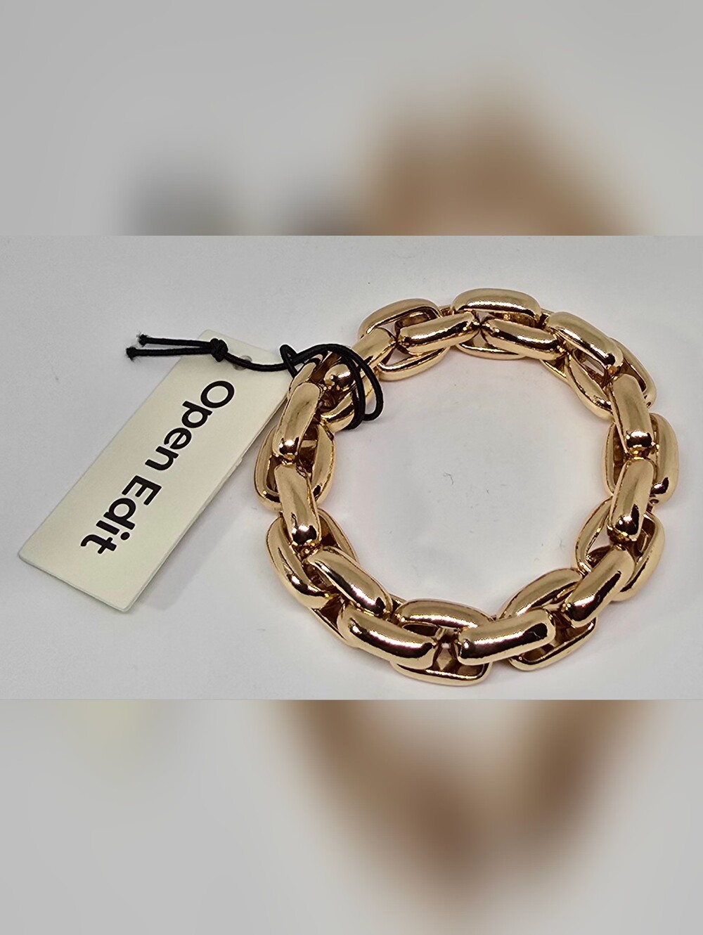 Open Edit Gold Chunky Chain Bracelet